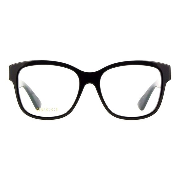 NEW GUCCI EYEGLASSES GUCCI GG0038ON 011 BLACK/GREEN EYEWEAR - Picture 3 of 4